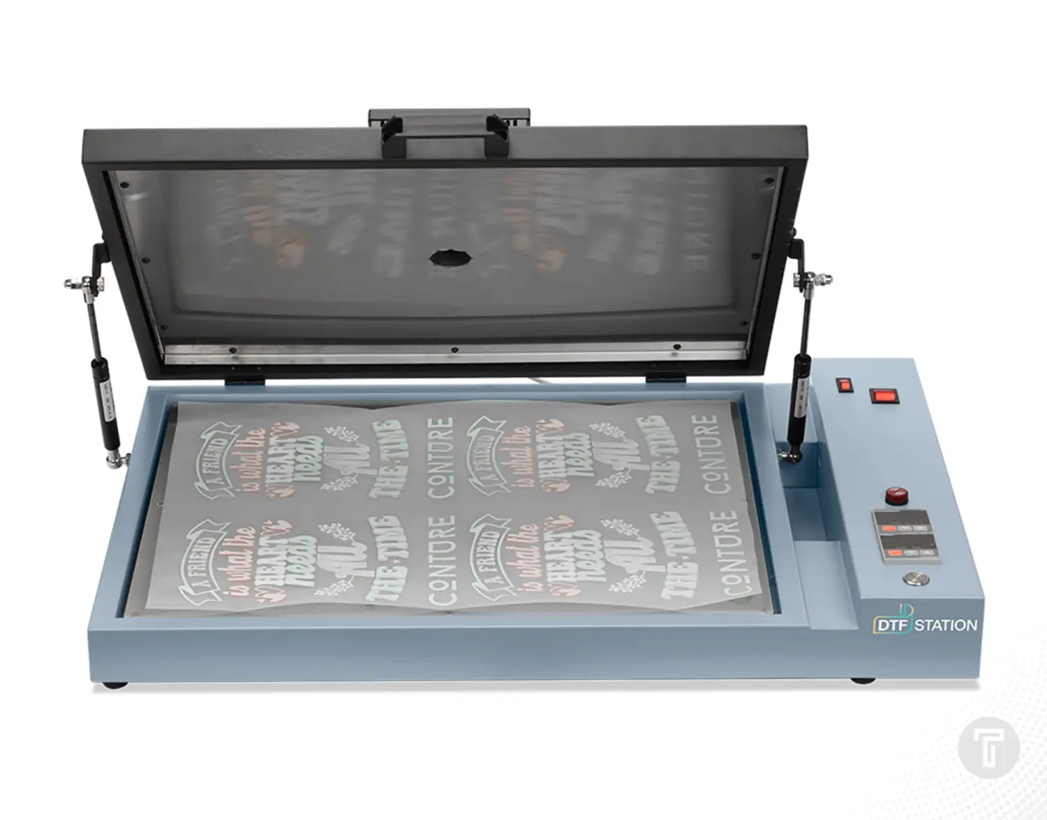 Dtfstation phoenix air 4050 dtf oven front open