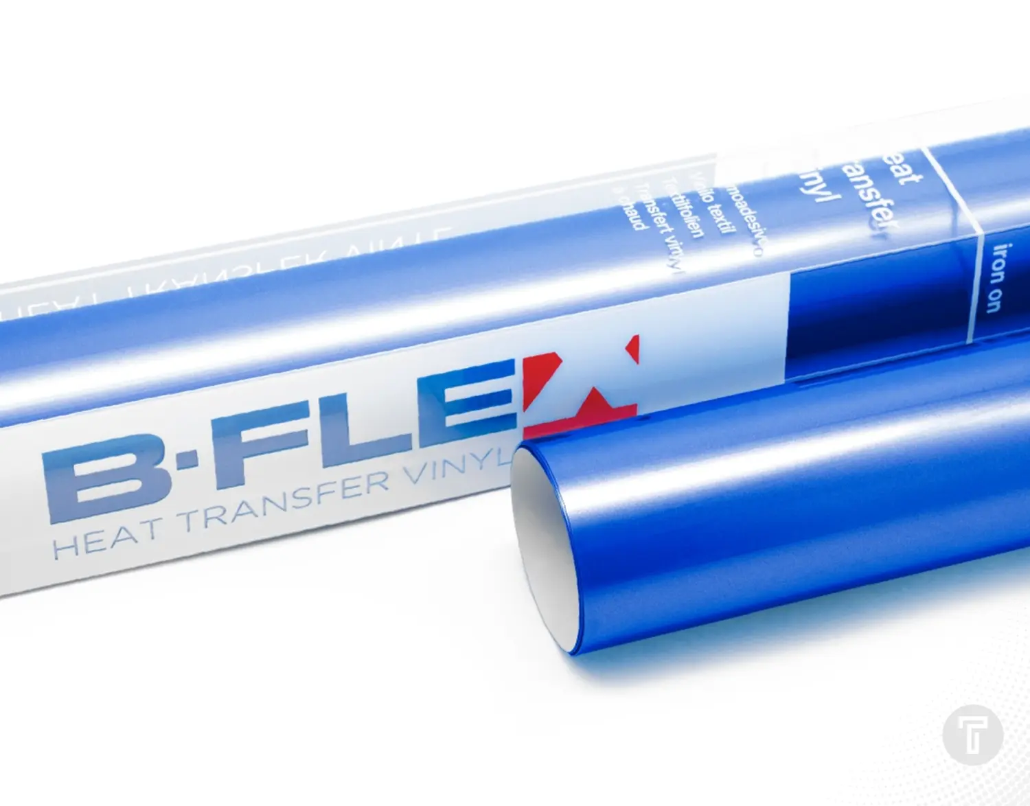 B flex puff metallic blue flexfolie detail 1