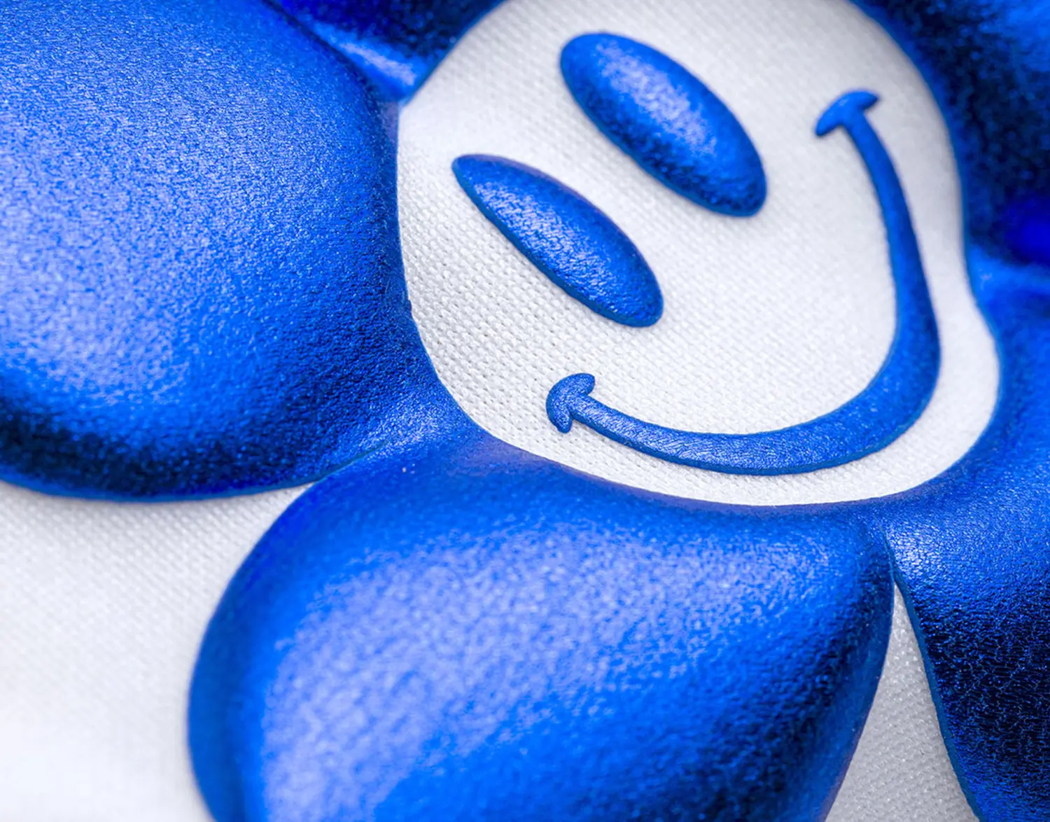 B flex puff metallic blue flexfolie detail 2