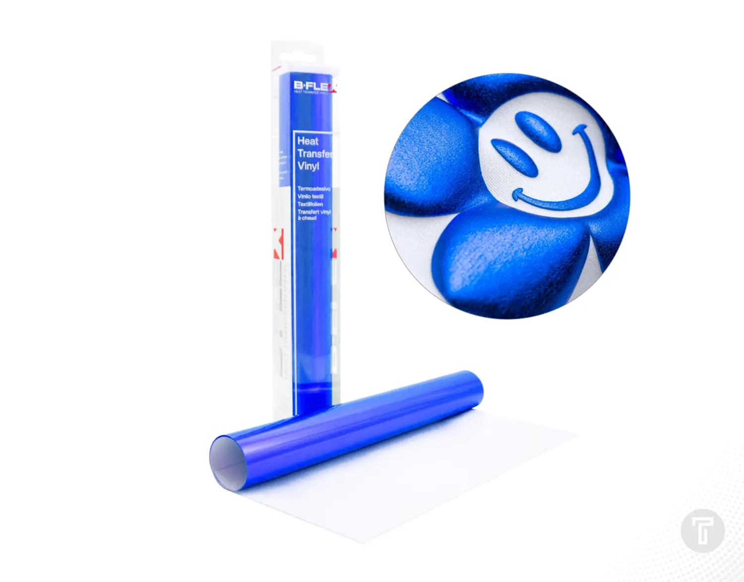 B flex puff metallic blue flexfolie