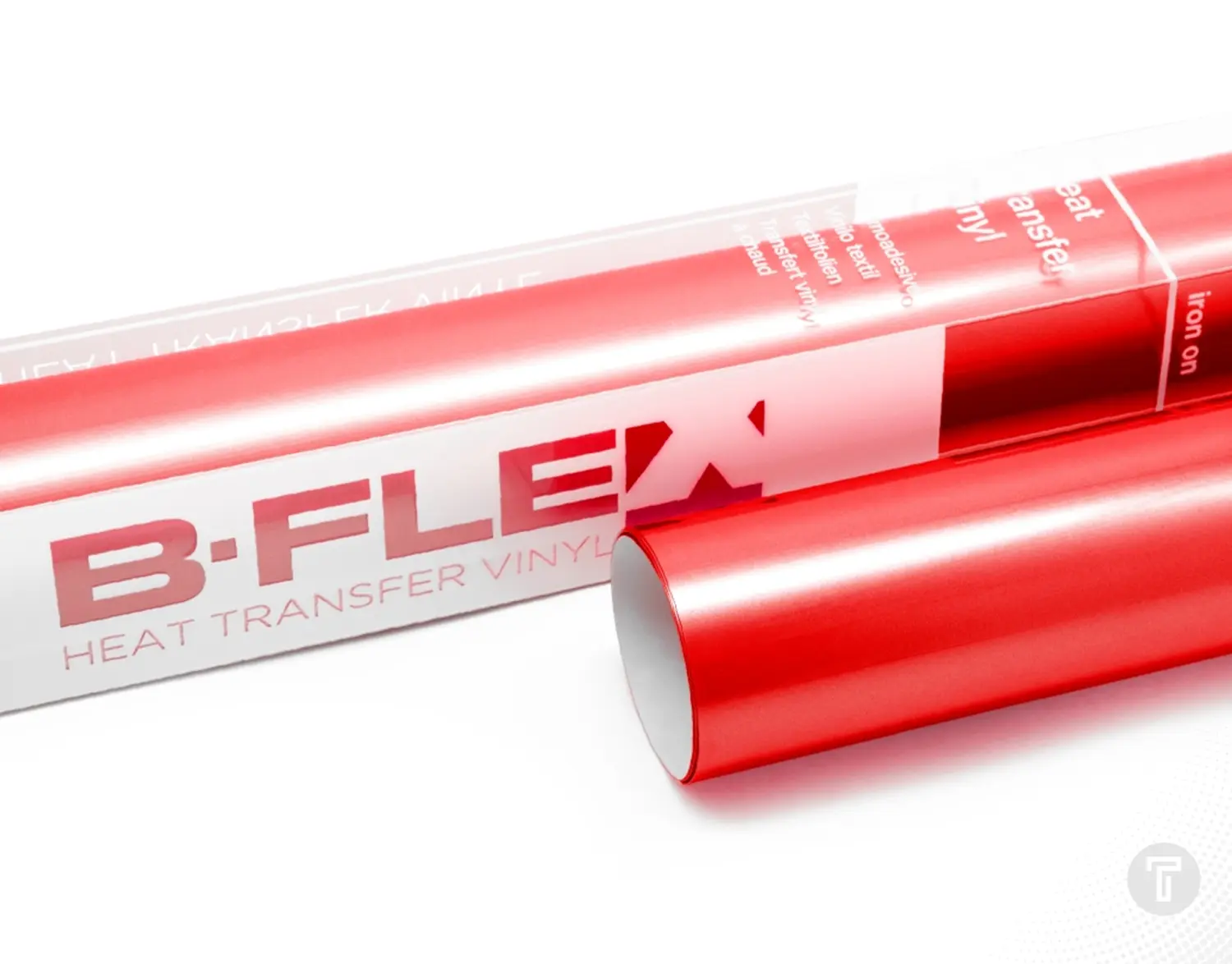 B flex puff metallic red flexfolie detail 1