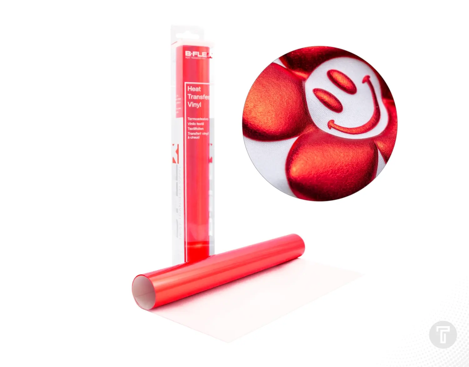 B flex puff metallic red flexfolie