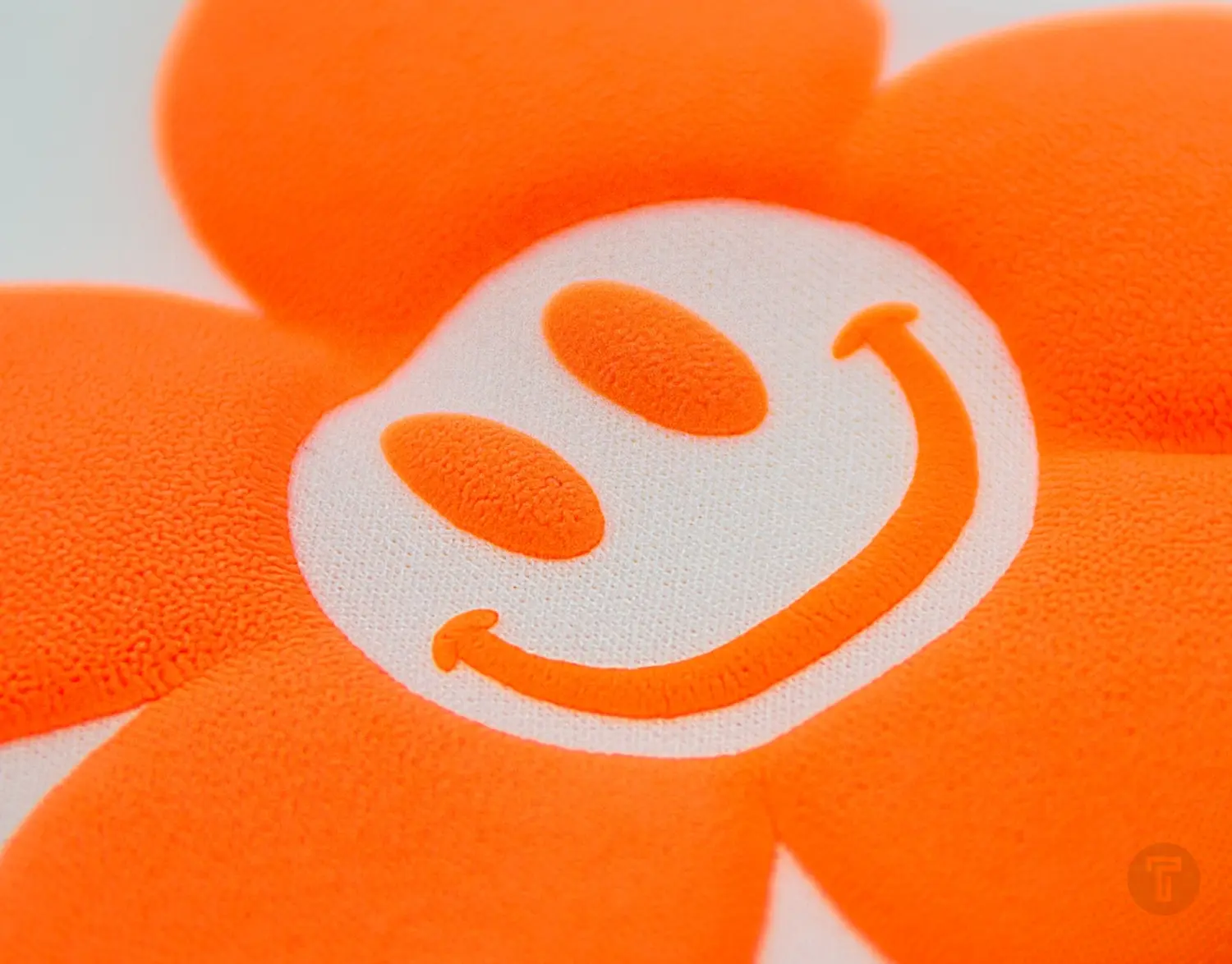 B flex puff neon orange flexfolie detail 2