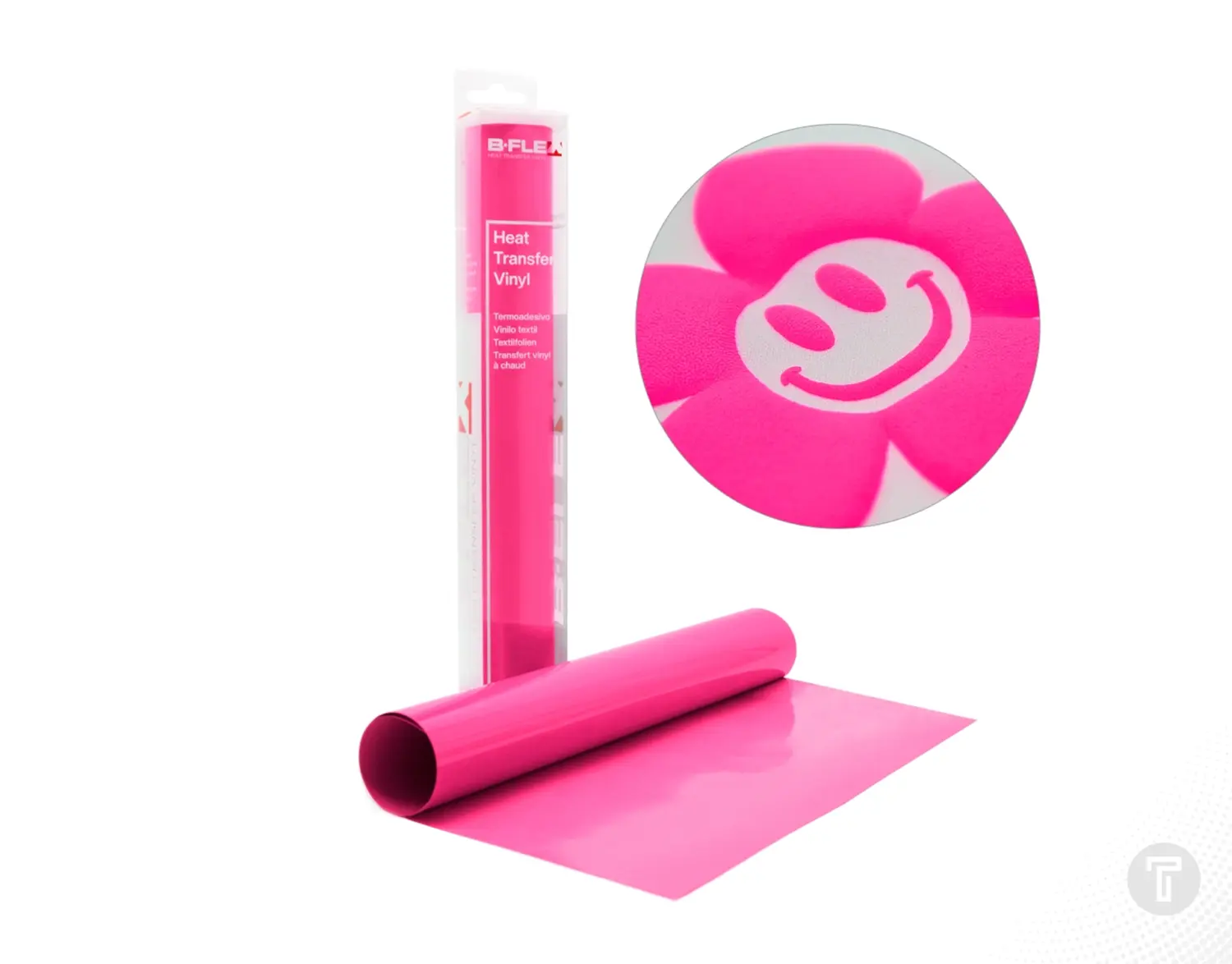B flex puff neon pink flexfolie