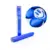 B flex puff metallic blue flexfolie
