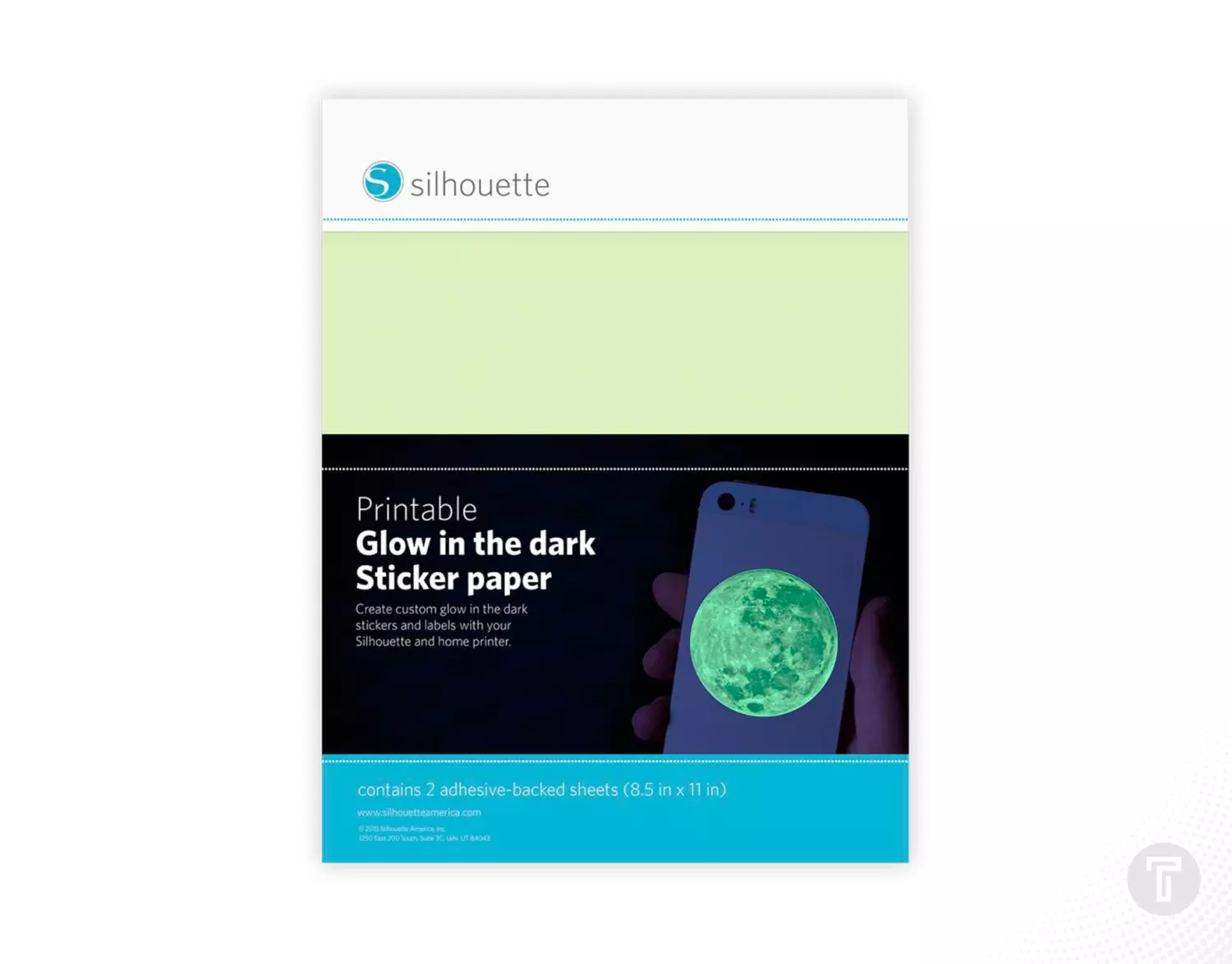 Silhouette sticker sheets glow in the dark sticker