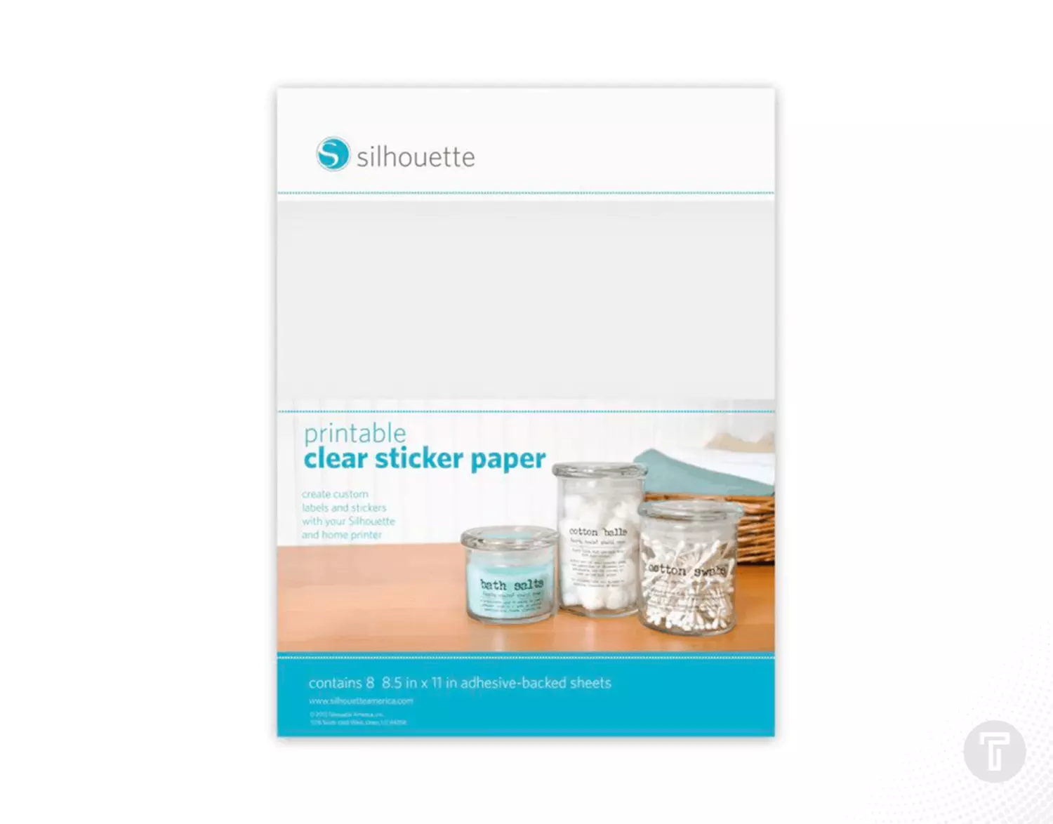 Silhouette printable clear sticker paper