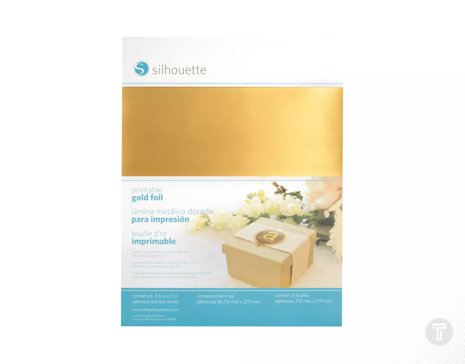 Silhouette printable gold foil