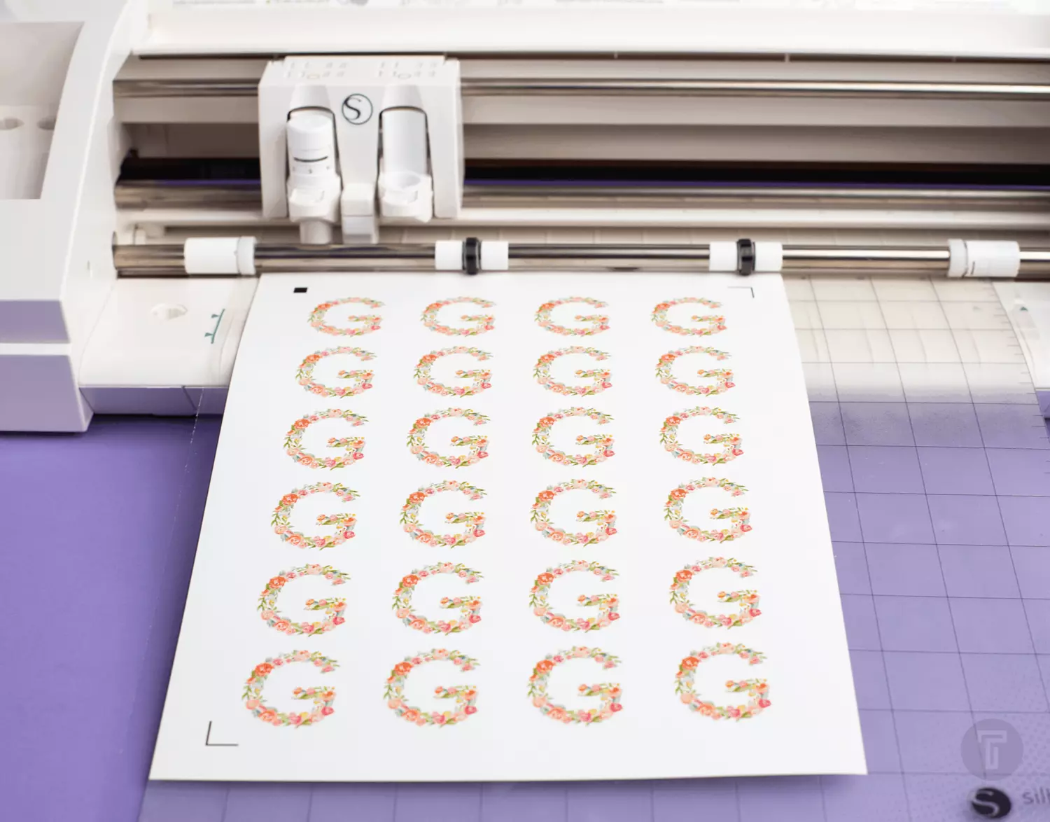 Silhouette printable white sticker paper detail